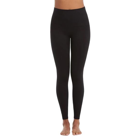 Spanx Look at Me Now Seamless Leggings High Rise Pull On Ankle Yoga Black M - Picture 1 of 5